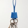Le City Embellished Textured-Leather, Silver- and Gold-Tone Key Fob Le City Embellished Textured-Leather, Silver- and Gold-Tone Key Fob