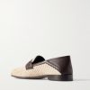 Padstow Collapsible-Heel Leather-Trimmed Raffia Loafers - BK Padstow Collapsible-Heel Leather-Trimmed Raffia Loafers - BK