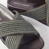 Chiltern Leather-Trimmed Raffia Sandals - CU Chiltern Leather-Trimmed Raffia Sandals - CU