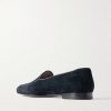 Modena Leather-Trimmed Suede Loafers - BK Modena Leather-Trimmed Suede Loafers - BK