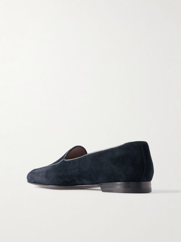 Modena Leather-Trimmed Suede Loafers - BK Modena Leather-Trimmed Suede Loafers - BK