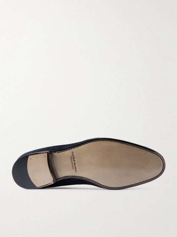 Modena Leather-Trimmed Suede Loafers - E1 Modena Leather-Trimmed Suede Loafers - E1