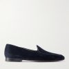 Modena Leather-Trimmed Suede Loafers Modena Leather-Trimmed Suede Loafers