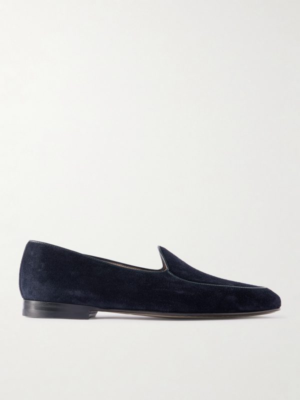 Modena Leather-Trimmed Suede Loafers Modena Leather-Trimmed Suede Loafers