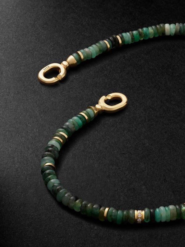 Shine 18-Karat Gold, Emerald and Diamond Bracelet - BK