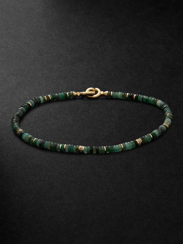 Shine 18-Karat Gold, Emerald and Diamond Bracelet