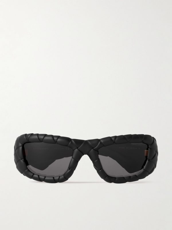Intrecciato D-Frame Acetate Sunglasses
