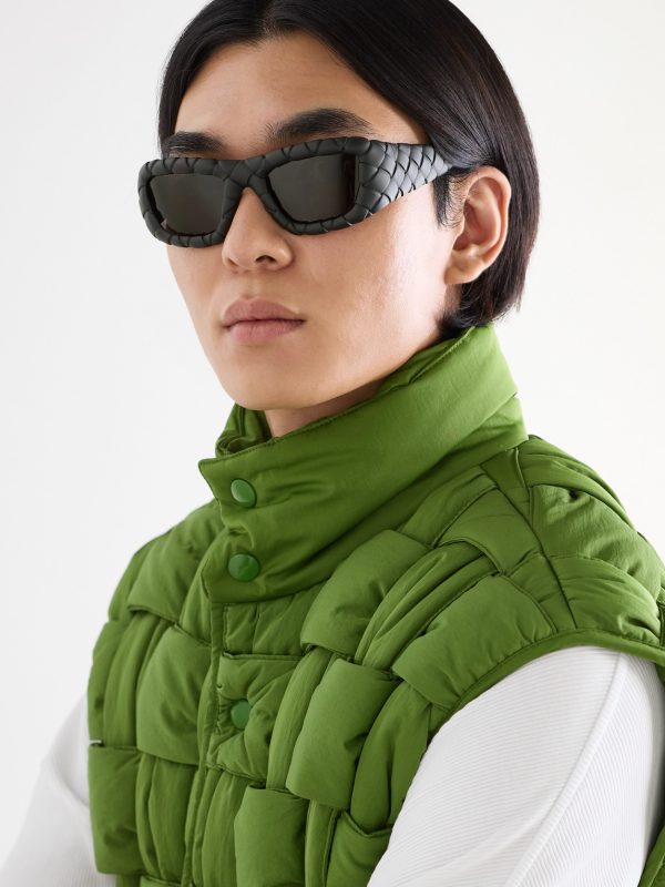 Intrecciato D-Frame Acetate Sunglasses - OU