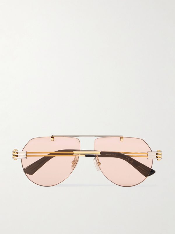 Aviator-Style Gold- and Silver-Tone Sunglasses Aviator-Style Gold- and Silver-Tone Sunglasses