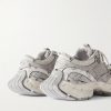 Stapler Distressed Mesh and Rubber Sneakers - BK