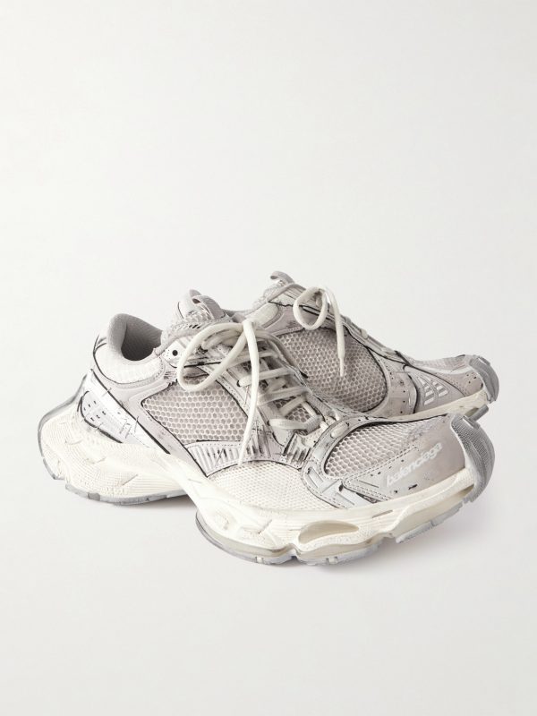 Stapler Distressed Mesh and Rubber Sneakers - FR