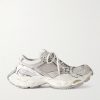 Stapler Distressed Mesh and Rubber Sneakers