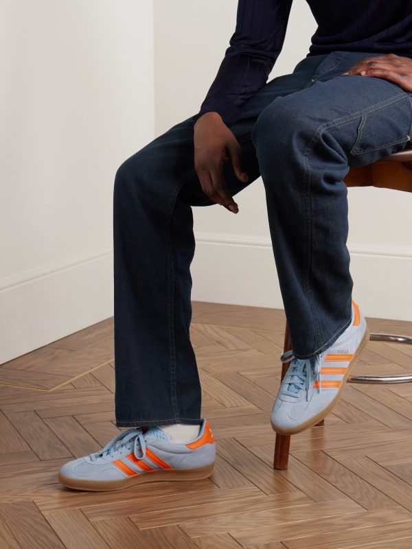 Gazelle Indoor Leather-Trimmed Suede Sneakers - OU
