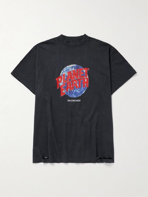 Distressed Printed Cotton-Jersey T-Shirt Distressed Printed Cotton-Jersey T-Shirt