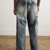 Y2K Wide-Leg Distressed Printed Jeans - BK Y2K Wide-Leg Distressed Printed Jeans - BK