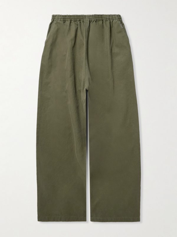 Wide-Leg Cotton-Twill Trousers Wide-Leg Cotton-Twill Trousers