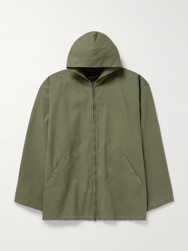 Cotton-Canvas Hooded Jacket