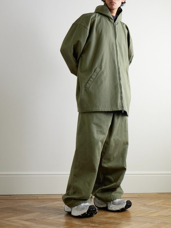 Cotton-Canvas Hooded Jacket - OU