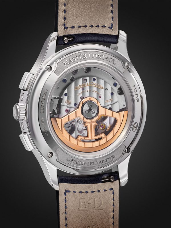 Master Control Automatic Chronograph 40mm Stainless Steel and Leather Watch, Ref. No. Q4138480 - BK