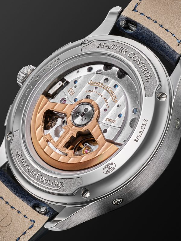 Master Control Automatic Chronograph 40mm Stainless Steel and Leather Watch, Ref. No. Q4138480 - E1