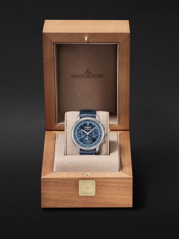 Master Control Automatic Chronograph 40mm Stainless Steel and Leather Watch, Ref. No. Q4138480 - E3