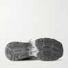 Lightstar Rubber-Trimmed Metallic Leather and Mesh Sneakers - E1