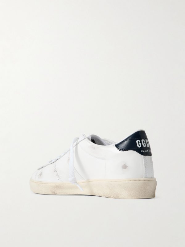Matchstar Distressed Leather Sneakers - BK Matchstar Distressed Leather Sneakers - BK