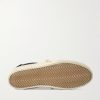 Soul-Star Suede-Trimmed Distressed Leather Sneakers - E1 Soul-Star Suede-Trimmed Distressed Leather Sneakers - E1