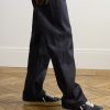 Soul-Star Suede-Trimmed Distressed Leather Sneakers - OU Soul-Star Suede-Trimmed Distressed Leather Sneakers - OU