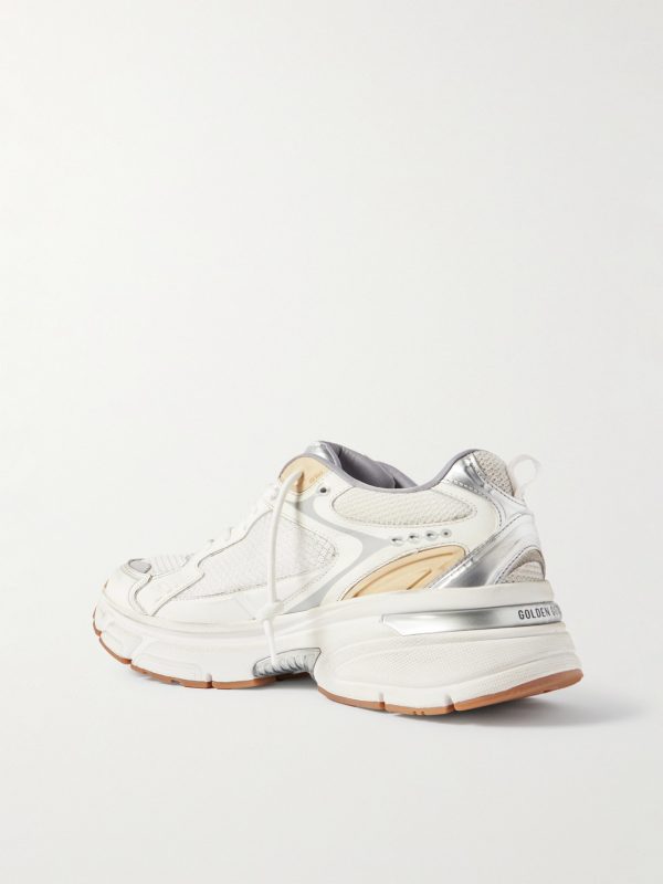 Lightstar Rubber-Trimmed Leather and Mesh Sneakers - BK
