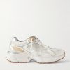Lightstar Rubber-Trimmed Leather and Mesh Sneakers