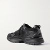 Lightstar Rubber-Trimmed Leather and Mesh Sneakers - BK Lightstar Rubber-Trimmed Leather and Mesh Sneakers - BK