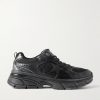 Lightstar Rubber-Trimmed Leather and Mesh Sneakers Lightstar Rubber-Trimmed Leather and Mesh Sneakers