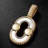 Magnetic 18-Karat Gold, Malachite and Mother-of-Pearl Pendant - CU Magnetic 18-Karat Gold, Malachite and Mother-of-Pearl Pendant - CU