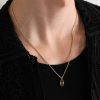 Magnetic 18-Karat Gold, Onyx and Mother-of-Pearl Pendant - FR Magnetic 18-Karat Gold, Onyx and Mother-of-Pearl Pendant - FR