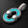 Magnetic 18-Karat White Gold, Lapis Lazuli and Turquoise Pendant - CU Magnetic 18-Karat White Gold, Lapis Lazuli and Turquoise Pendant - CU