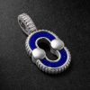 Magnetic 18-Karat White Gold, Lapis Lazuli and Turquoise Pendant Magnetic 18-Karat White Gold, Lapis Lazuli and Turquoise Pendant