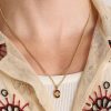 Magnetic 18-Karat Gold, Bull's Eye and Mother-of-Pearl Pendant - FR Magnetic 18-Karat Gold, Bull's Eye and Mother-of-Pearl Pendant - FR