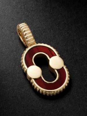 Magnetic 18-Karat Gold, Bull's Eye and Mother-of-Pearl Pendant Magnetic 18-Karat Gold, Bull's Eye and Mother-of-Pearl Pendant