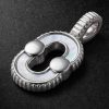 Magnetic 18-Karat White Gold, Onyx and Mother-of-Pearl Pendant - CU Magnetic 18-Karat White Gold, Onyx and Mother-of-Pearl Pendant - CU