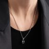 Magnetic 18-Karat White Gold, Onyx and Mother-of-Pearl Pendant - FR Magnetic 18-Karat White Gold, Onyx and Mother-of-Pearl Pendant - FR