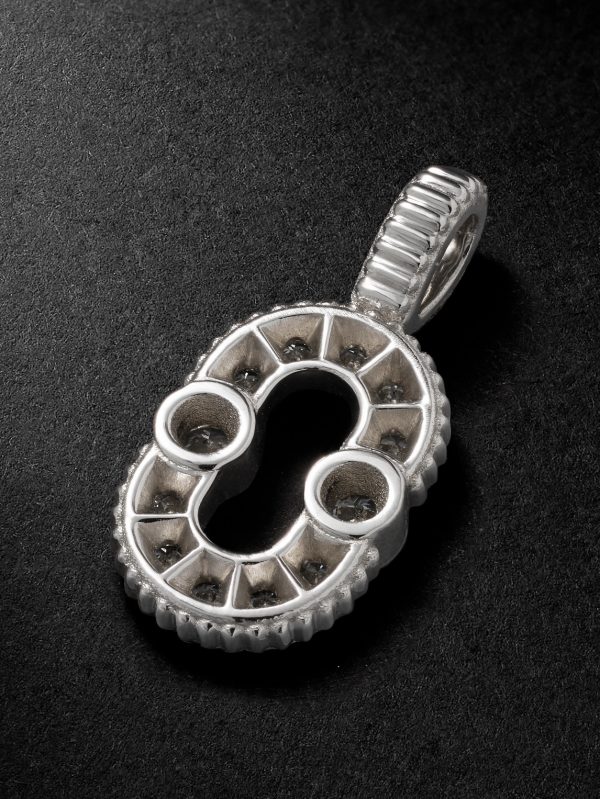 Magnetic 18-Karat White Gold Diamond Pendant - CU Magnetic 18-Karat White Gold Diamond Pendant - CU
