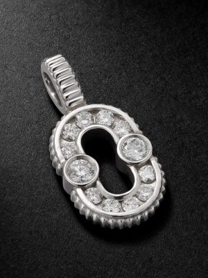 Magnetic 18-Karat White Gold Diamond Pendant Magnetic 18-Karat White Gold Diamond Pendant