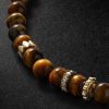 14-Karat Gold, Tiger's Eye and Diamond Necklace - CU