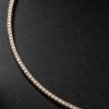 14-Karat Gold Diamond Tennis Necklace - CU 14-Karat Gold Diamond Tennis Necklace - CU
