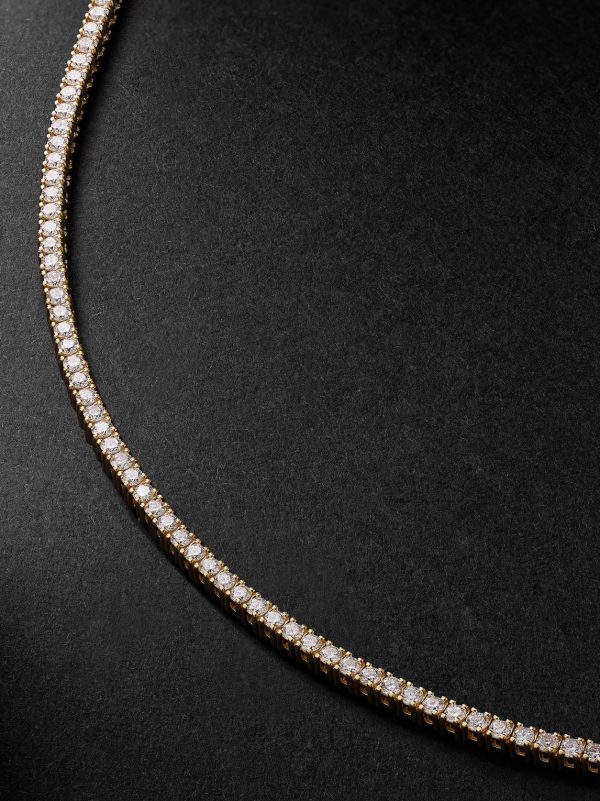 14-Karat Gold Diamond Tennis Necklace - CU 14-Karat Gold Diamond Tennis Necklace - CU