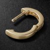 14-Karat Gold Diamond Single Hoop Earring - BK 14-Karat Gold Diamond Single Hoop Earring - BK