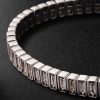 Inlay 18-Karat White Gold Diamond Bangle - CU Inlay 18-Karat White Gold Diamond Bangle - CU