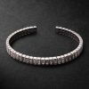 Inlay 18-Karat White Gold Diamond Bangle Inlay 18-Karat White Gold Diamond Bangle