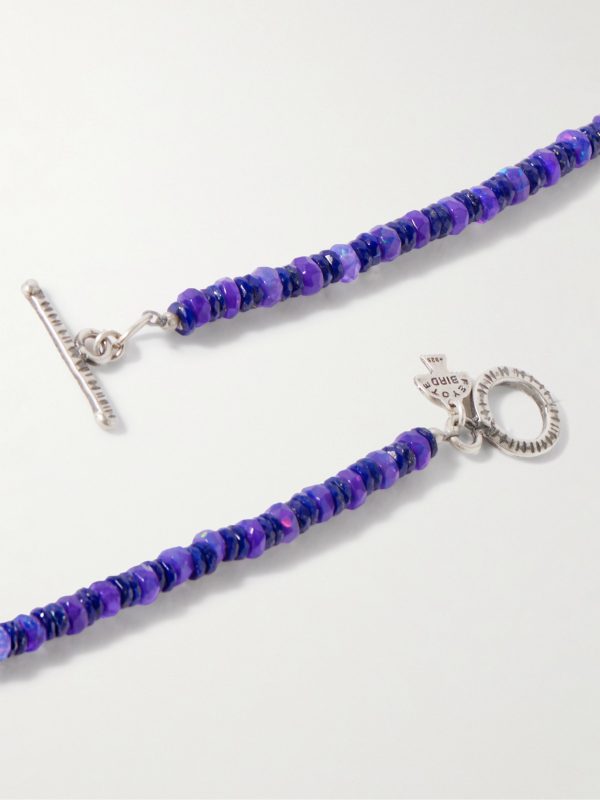 Clearwater Silver, Amethyst, Ethiopian Opal and Lapis Lazuli Beaded Necklace - BK Clearwater Silver, Amethyst, Ethiopian Opal and Lapis Lazuli Beaded Necklace - BK
